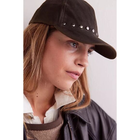 Free People/Found Waxed Studded Cap